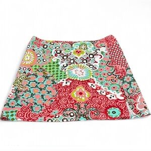 NWOT Skort JUDE CONNALLY • Colourful Abstract Psychedelic Floral Hippie 60s 70s